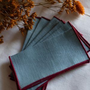 Servilletas Aperitivo Azul Burdeos